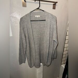 Woven Heart Women's Gray Open-Front Cardigan